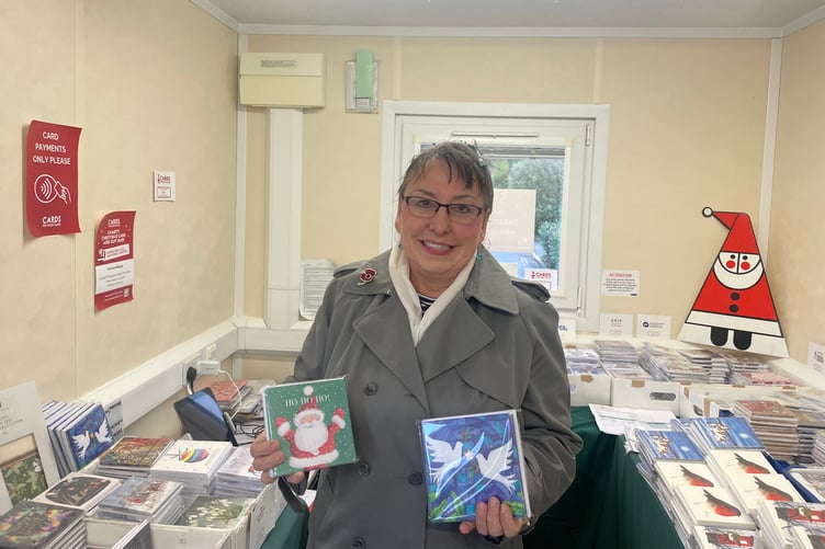 Shirley Hair in the Cards for Good Causes pop up outside the Farnham Maltings