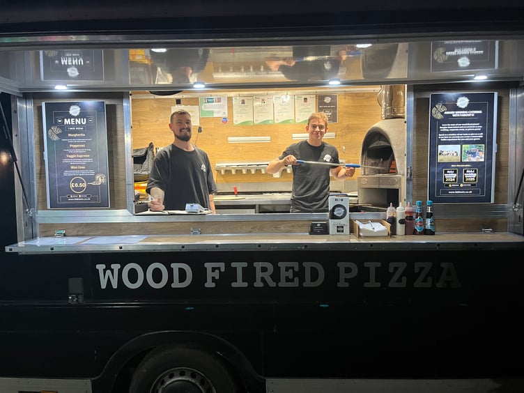 Sean Watson and Harrison Grinnell of Wood Fired Pizza
