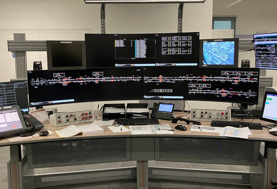 <p>New signalling station at the Basingstoke Rail Operating Centre.</p>