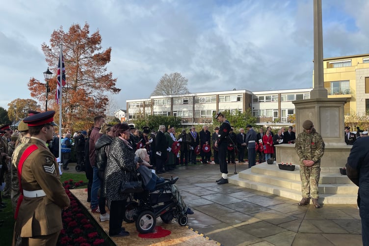 Dignitaries at the Farnham Remembrance Day Service 2025.