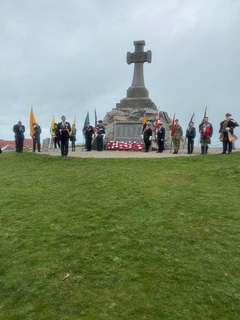 Wreath laying service at Newquay War Memorial for Remembrance Day 2025 (Picture: Gareth Gibby)