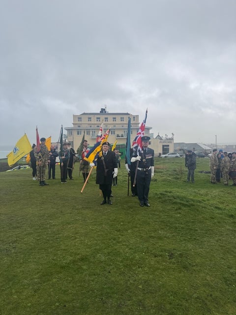 Wreath laying service at Newquay War Memorial for Remembrance Day 2025 (Picture: Gareth Gibby)