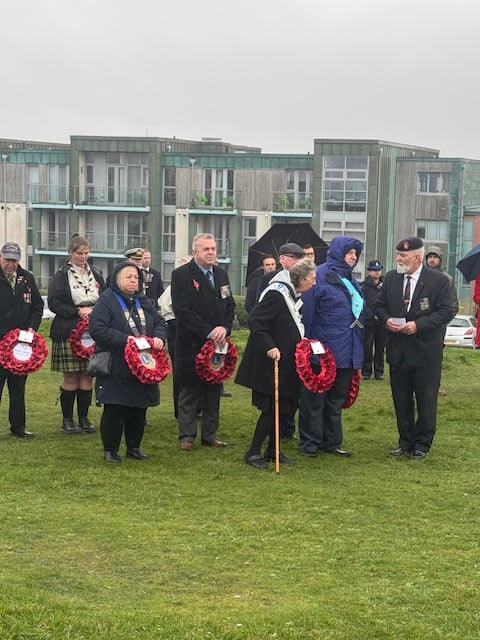 Wreath laying service at Newquay War Memorial for Remembrance Day 2025 (Picture: Gareth Gibby)
