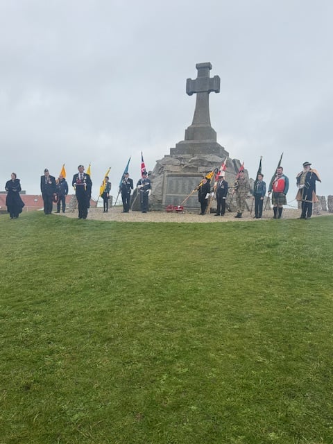 Wreath laying service at Newquay War Memorial for Remembrance Day 2025 (Picture: Gareth Gibby)