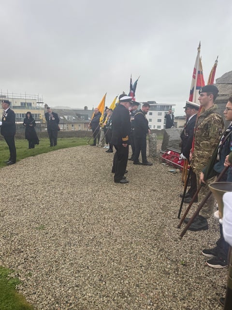 Wreath laying service at Newquay War Memorial for Remembrance Day 2025 (Picture: Gareth Gibby)