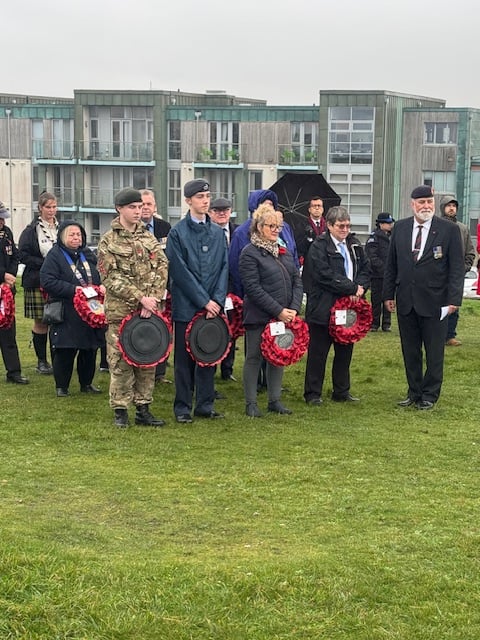 Wreath laying service at Newquay War Memorial for Remembrance Day 2025 (Picture: Gareth Gibby)