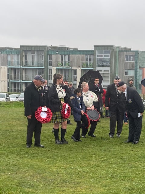 Wreath laying service at Newquay War Memorial for Remembrance Day 2025 (Picture: Gareth Gibby)