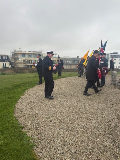 Wreath laying service at Newquay War Memorial for Remembrance Day 2025 (Picture: Gareth Gibby)