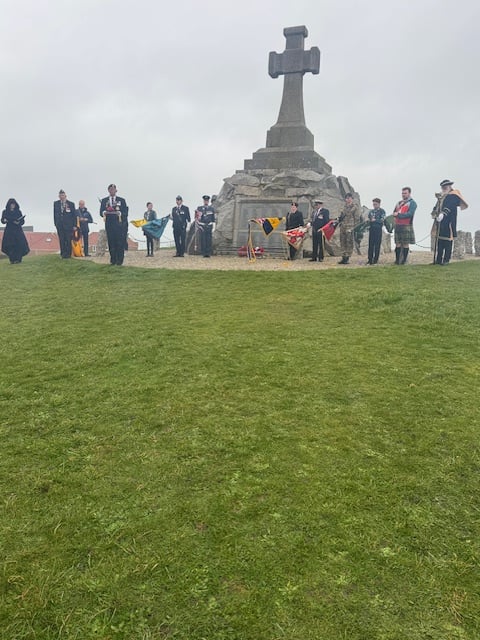 Wreath laying service at Newquay War Memorial for Remembrance Day 2025 (Picture: Gareth Gibby)