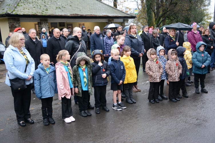 Holsworthy's present and future join in the ceremony. (Picture: Rodney Parrish)