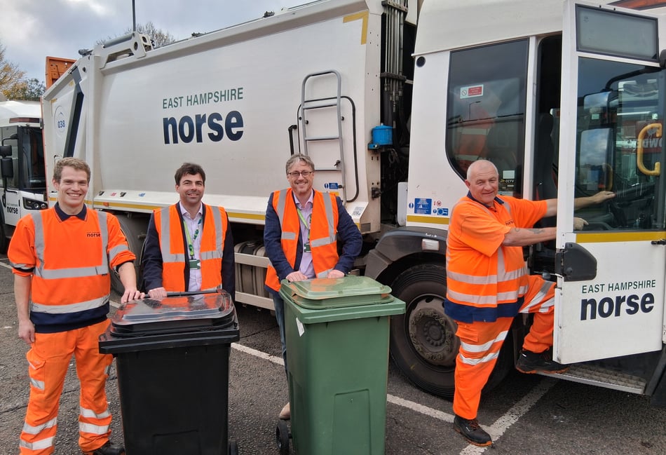 Bin collections back on track across East Hampshire