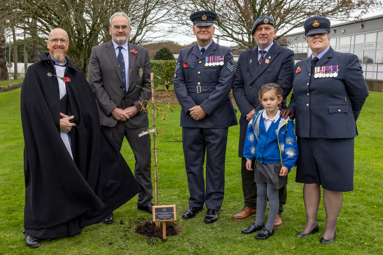 RAF St Mawgan hosted a poignant ceremony to commemorate the 80th year since the end of World War Two (Picture: Cpl Tom Cann RAF)