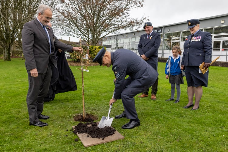 RAF St Mawgan hosted a poignant ceremony to commemorate the 80th year since the end of World War Two (Picture: Cpl Tom Cann RAF)