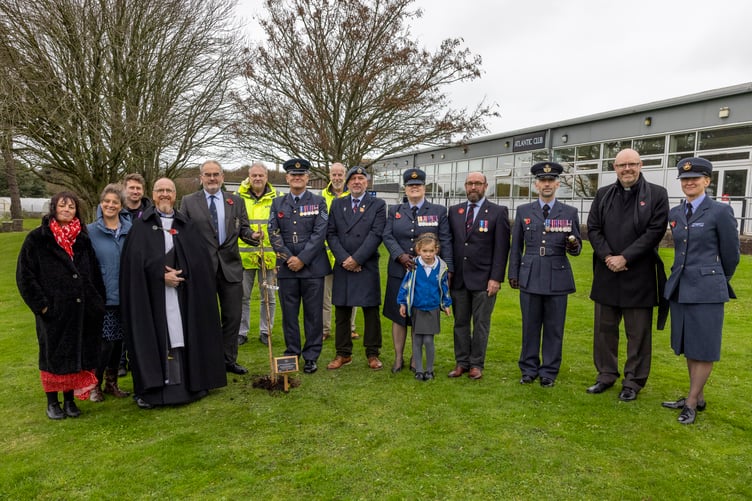RAF St Mawgan hosted a poignant ceremony to commemorate the 80th year since the end of World War Two (Picture: Cpl Tom Cann RAF)