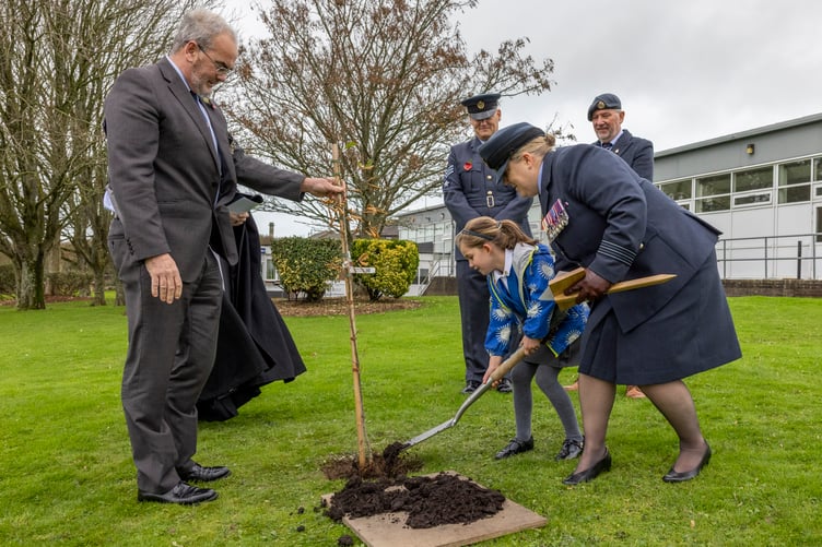 RAF St Mawgan hosted a poignant ceremony to commemorate the 80th year since the end of World War Two (Picture: Cpl Tom Cann RAF)