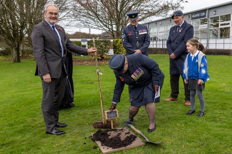 RAF St Mawgan hosted a poignant ceremony to commemorate the 80th year since the end of World War Two (Picture: Cpl Tom Cann RAF)