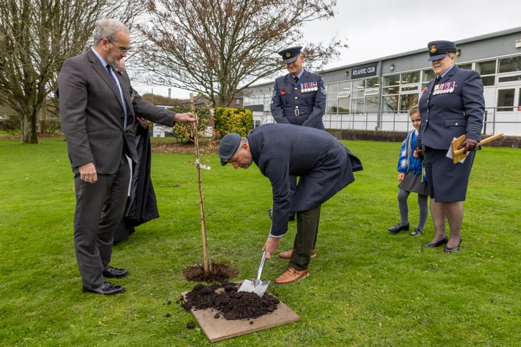 RAF St Mawgan hosted a poignant ceremony to commemorate the 80th year since the end of World War Two (Picture: Cpl Tom Cann RAF)