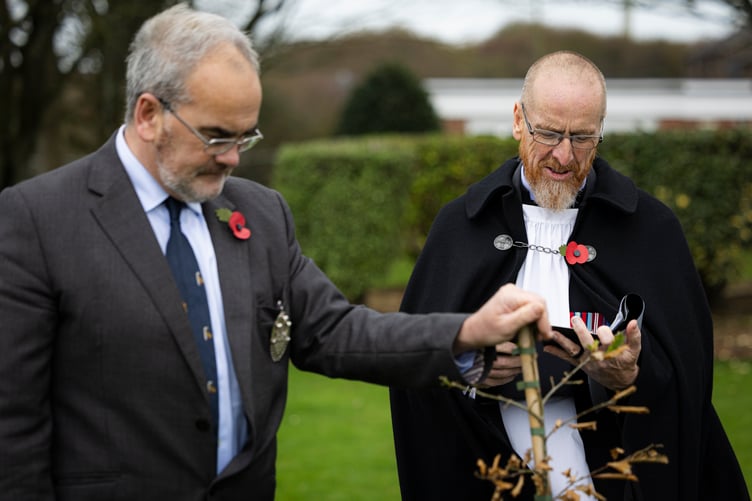 RAF St Mawgan hosted a poignant ceremony to commemorate the 80th year since the end of World War Two (Picture: Cpl Tom Cann RAF)