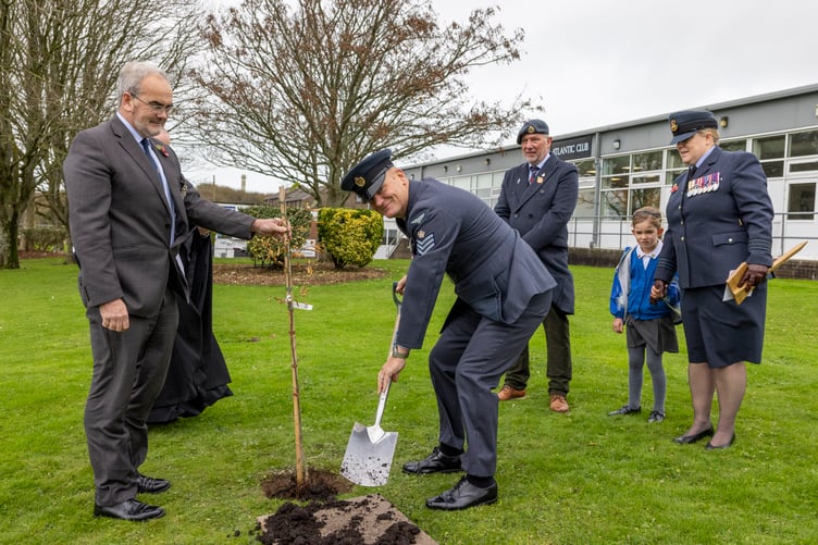 RAF St Mawgan hosted a poignant ceremony to commemorate the 80th year since the end of World War Two (Picture: Cpl Tom Cann RAF)