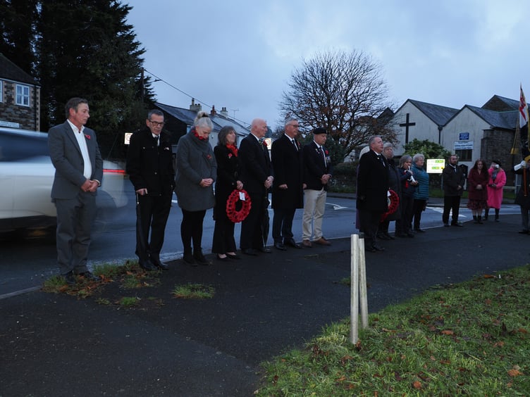 A packed day of remembrance events begins with a wreath laying at the St Lawrence's Memorial (Picture: Roy Reynolds/Bodmin Camera Club)