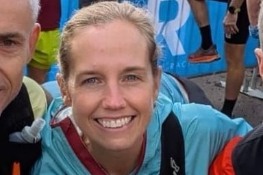 Christina Archer at the start of the Three Trails Half Marathon