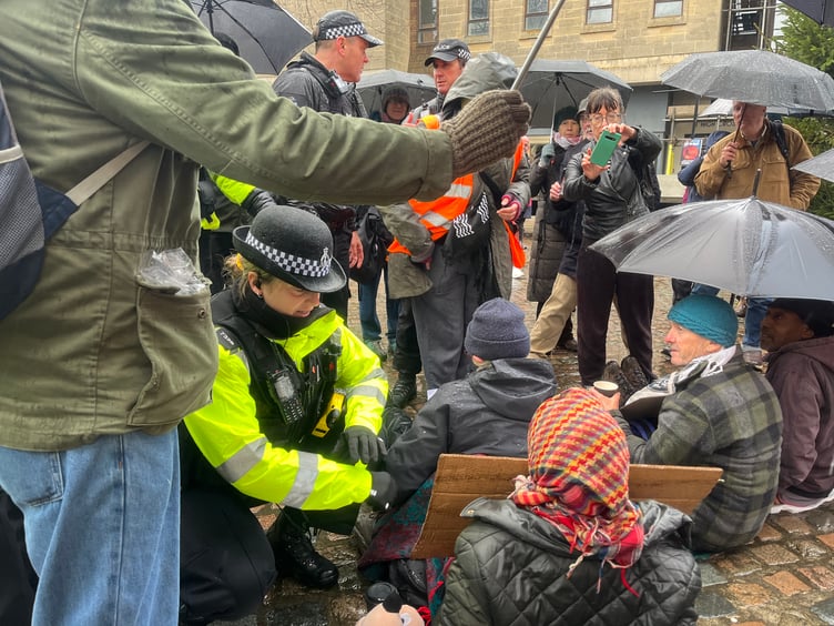 Police made a number of arrests during the protest