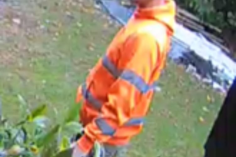 A CCTV image of rogue roofer William Smith.