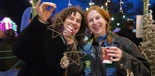 Willow star workshop fun at Farnham Christmas lights switch-on