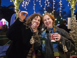Willow star workshop fun at Farnham Christmas lights switch-on