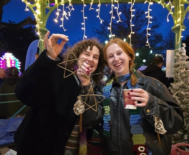 Willow star workshop fun at Farnham Christmas lights switch-on