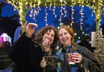 Willow star workshop fun at Farnham Christmas lights switch-on
