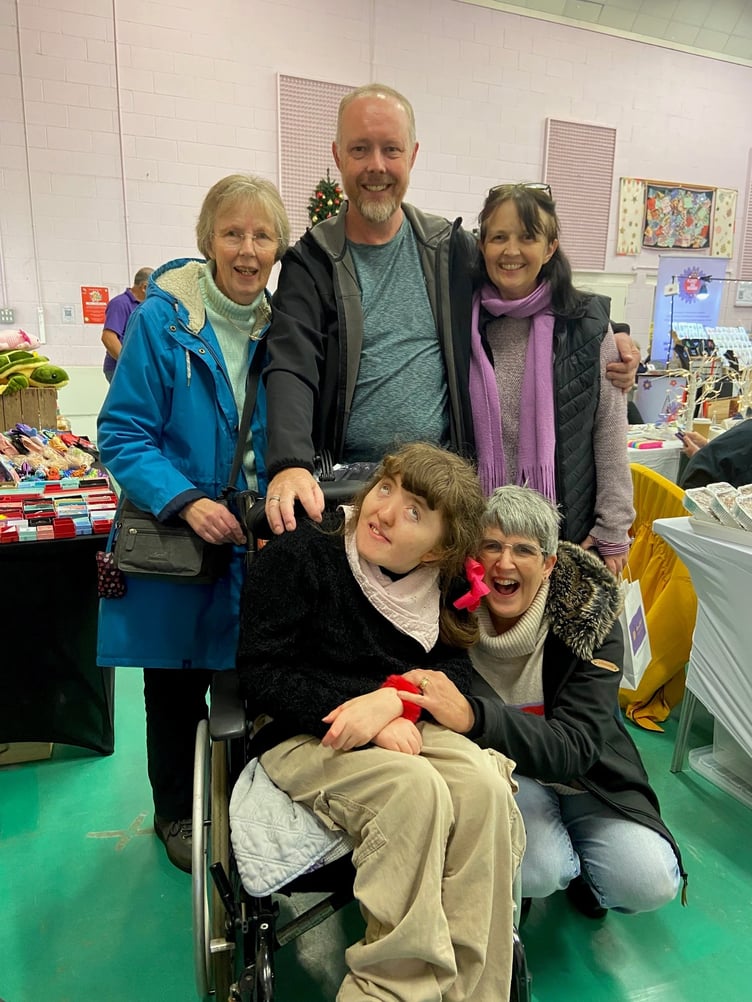 Dame Hannahs resident exploring the Christmas fayre.