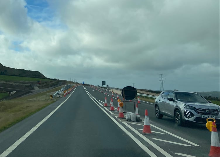 Drivers on the new St Austell link road have faced months of road cones and 30mph speed limits. (Picture: Andrew Townsend)