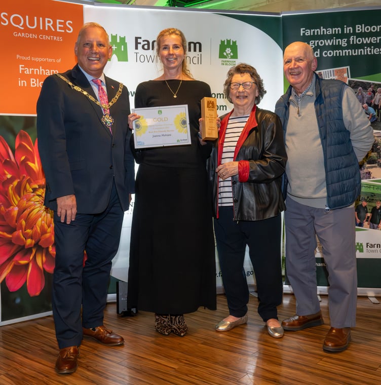 Joanna Mahtani at the Farnham in Bloom Community Awards.