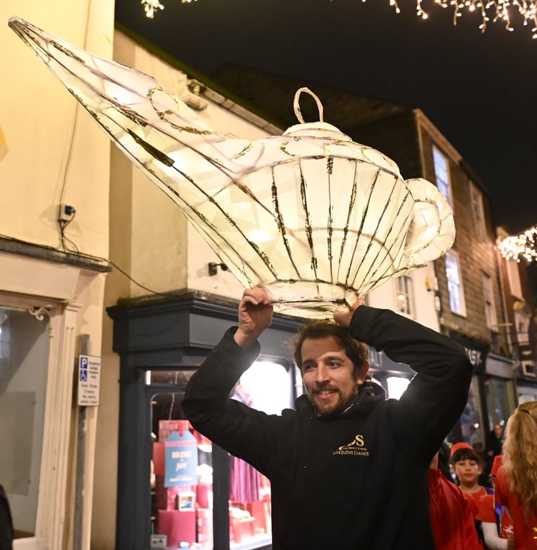 Frazer from Cornwall Dance School with his lantern