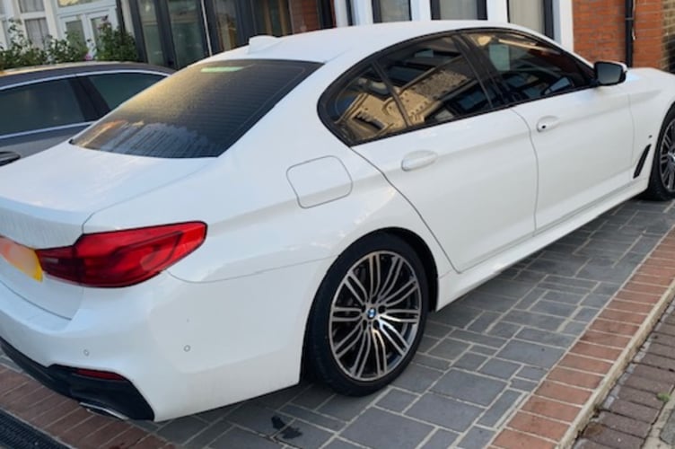 A vehicle seized by Surrey Police from a crime gang.