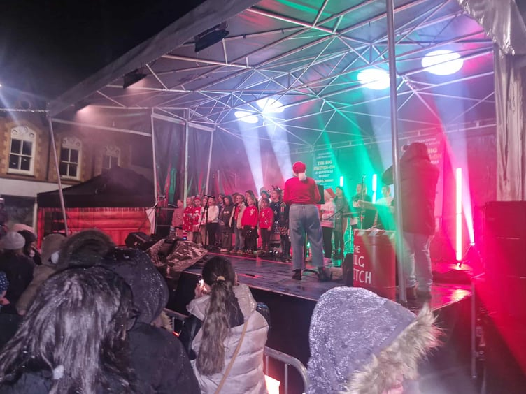 Festive entertainment on the stage in Holsworthy (Picture: Nigel Kenneally)