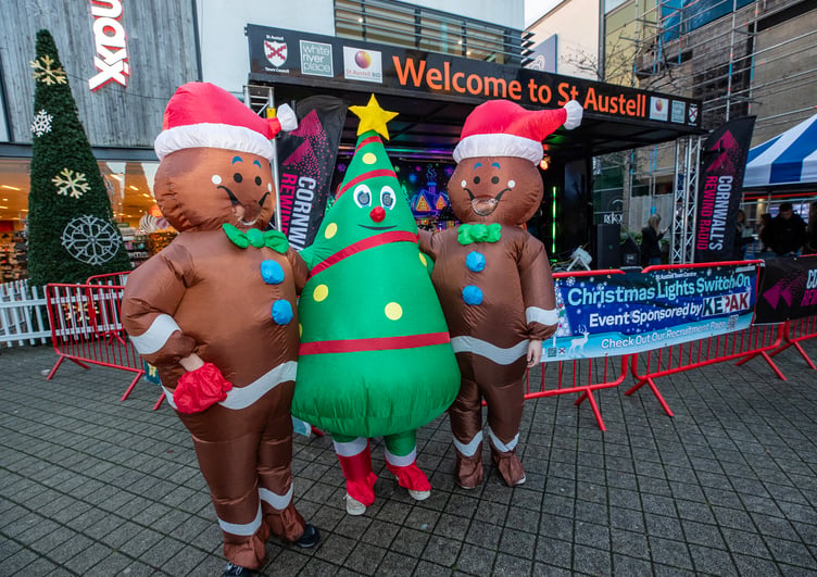 These jolly characters added to the fun of the special day in St Austell. (Picture: Paul Williams)