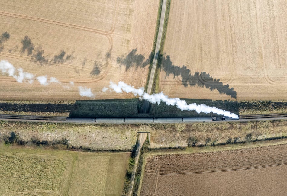 <p>This picture of a Watercress Line steam engine chugging along between Alton and Alresford features in the 2026 Big Ladder calendar (all photos Chris Gorman Big Ladder)</p>