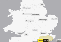 Freezing fog warning issued for South East