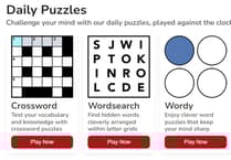 Test yourself with our daily online puzzles