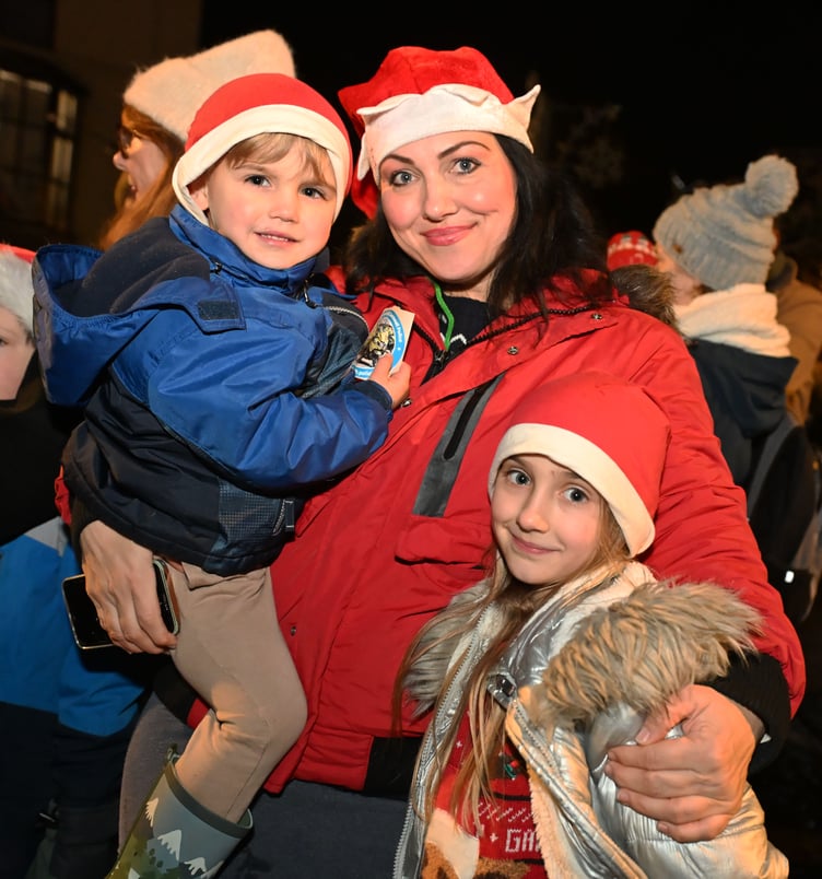 Awaiting the big switch-on are Tohren, Danuta and Tahnee (Picture: Adrian Jasper)