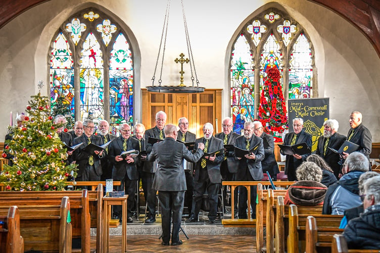 Singers from Imerys Mid-Cornwall Male Choir performing at the festival. (Picture: Derek R Williams)