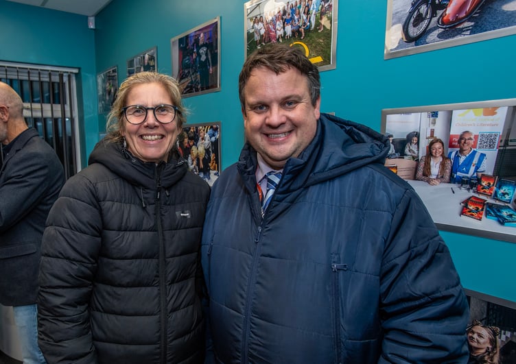 St Austell Bay parish clerk Rachel Trudgeon and Cornwall councillor James Mustoe.