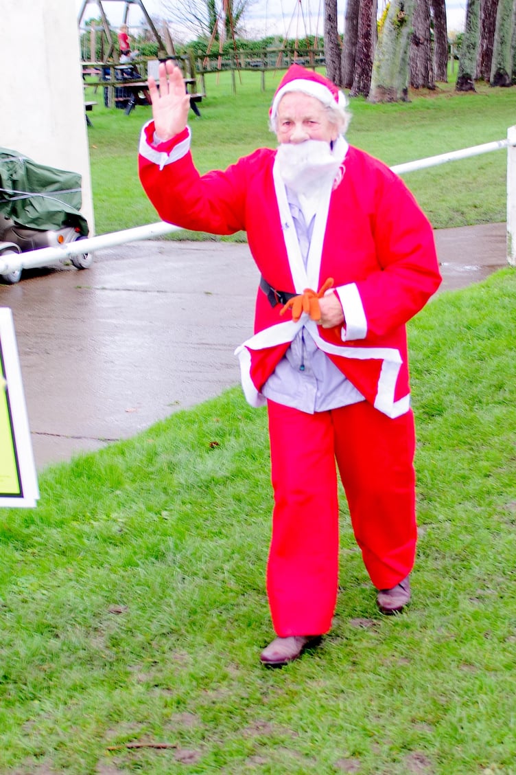 Val Norman completed all 10 laps of Watchet's Santa fun run at the grand old age of 86 years. PHOTO: JAG Photo.