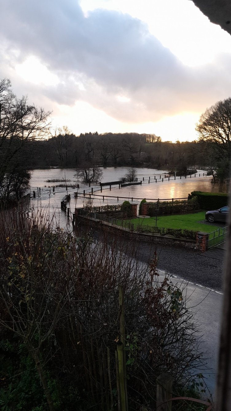 Flooding in Shebbear. (Picture: Rupert Stockwin)