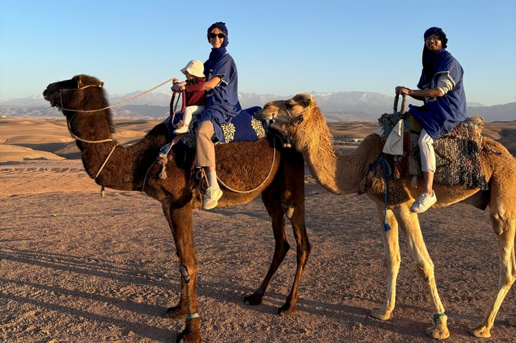 Minna Havstad and husband Andy with daughter Malva on their travels. A couple split their parenting duties on flights by buying one ticket in business class and one in economy - and say it makes them "better parents".Keen globetrotters Minna Havstad and husband Andy, both 34, used to find themselves exhausted when they took long-haul flights with daughter Malva, now three.They said Malva's wriggling, coupled with their baggage, snacks and toilet trips, would mean none of them got a wink of sleep and it would make the first day of their holiday extremely tough.So they had the idea to book one seat in business class, and the other in economy alongside a seat for Malva - and they would swap at the halfway point, so each parent got a few hours' peace.After trialling the idea using their flight points to upgrade, the parents said it revolutionised their flights - and they've done it several times since.