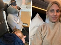 WATCH: Surrey couple share business class on flights with toddler