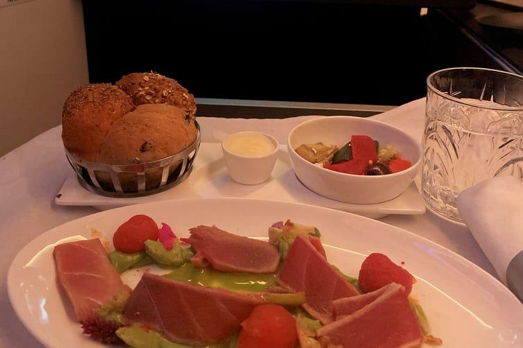 The Business Class experience. A couple split their parenting duties on flights by buying one ticket in business class and one in economy - and say it makes them "better parents".Keen globetrotters Minna Havstad and husband Andy, both 34, used to find themselves exhausted when they took long-haul flights with daughter Malva, now three.They said Malva's wriggling, coupled with their baggage, snacks and toilet trips, would mean none of them got a wink of sleep and it would make the first day of their holiday extremely tough.So they had the idea to book one seat in business class, and the other in economy alongside a seat for Malva - and they would swap at the halfway point, so each parent got a few hours' peace.After trialling the idea using their flight points to upgrade, the parents said it revolutionised their flights - and they've done it several times since.