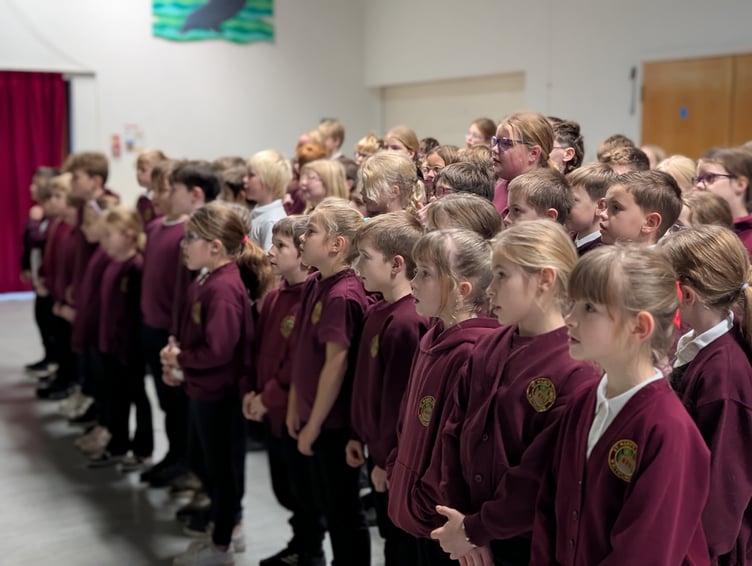 St Mary's schoolchildren singing